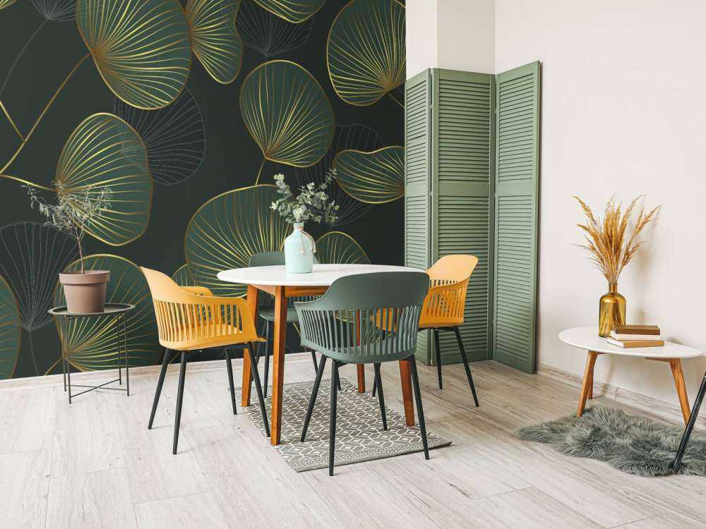 Ozdobne liście z dodatkiem złota