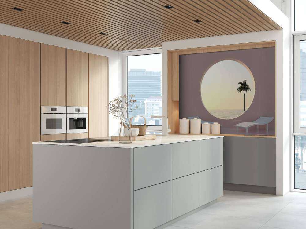 Różowa ściana z okręgiem