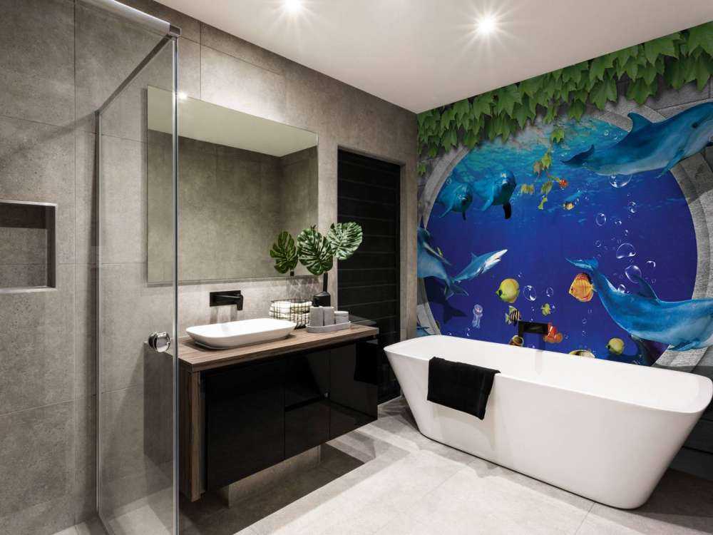 Delfiny przez ścianę