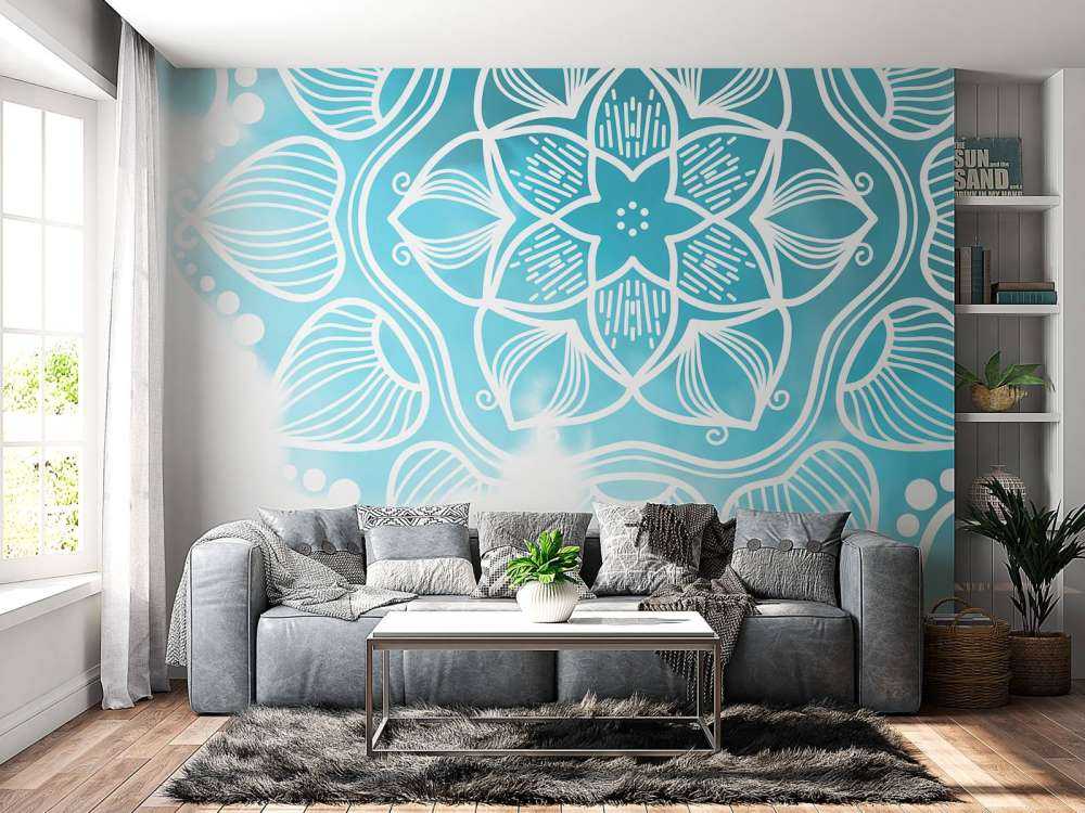 Mandala w kolorze wody