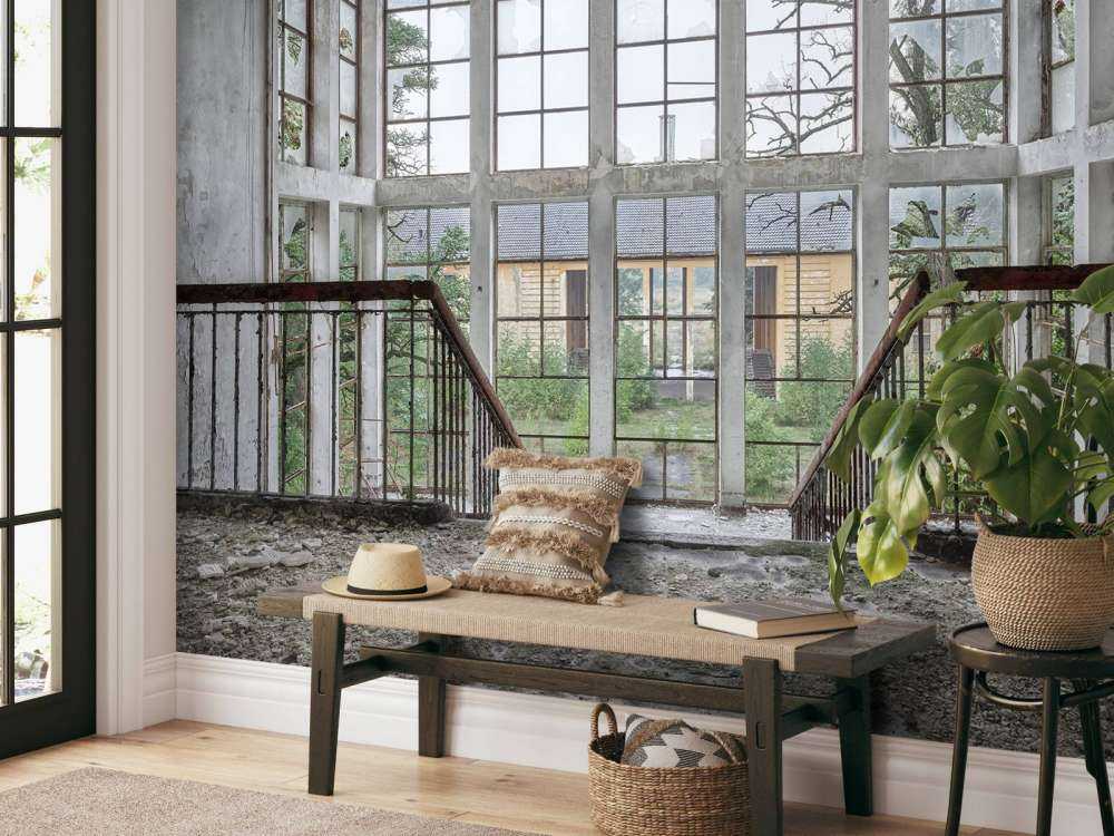 Schody w opuszczonym budynku