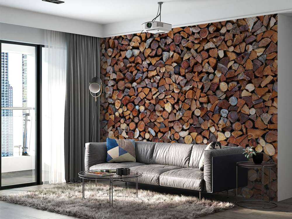 Drewno ułożone w stosy