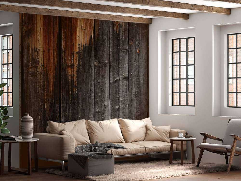 Drewno palone na czarno