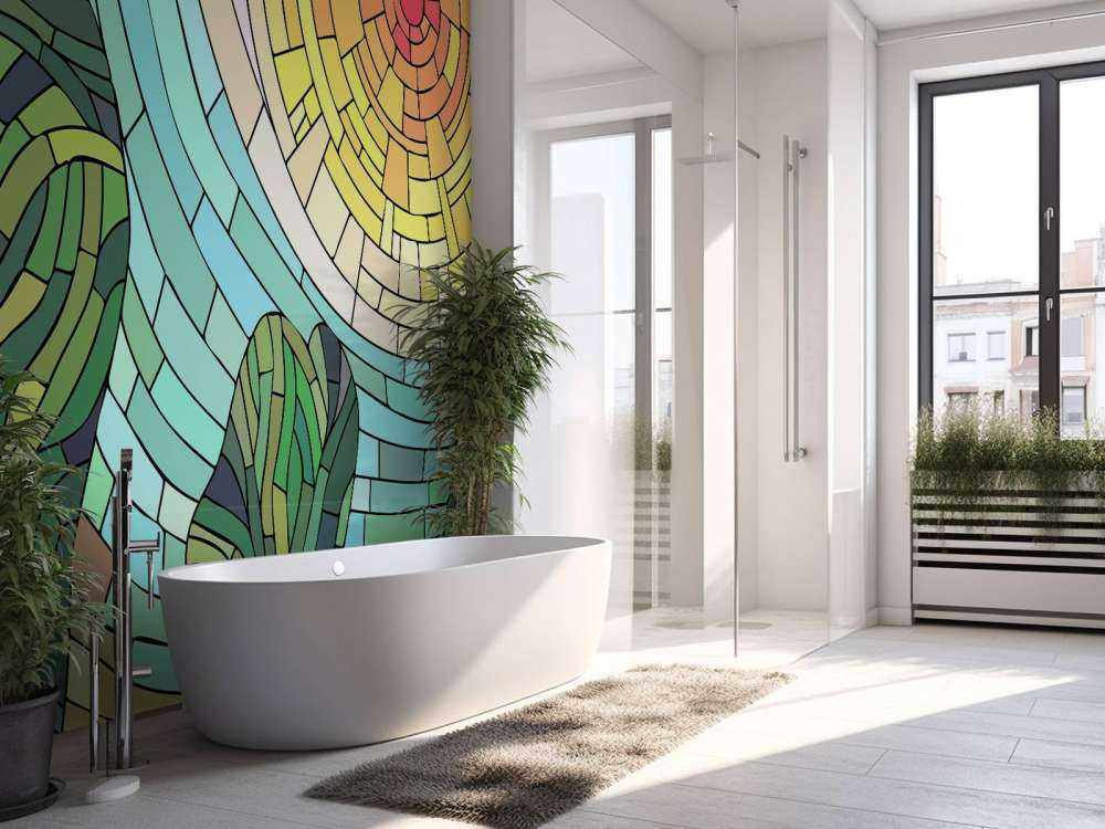 Czerwone słońce przy drzewach