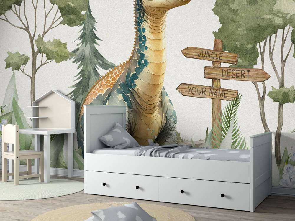 Młody brachiozaur w dżungli