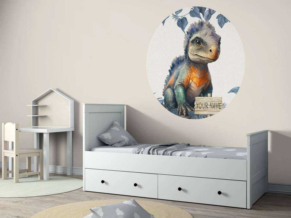 Młody ankylozaur w niebieskiej dżungli