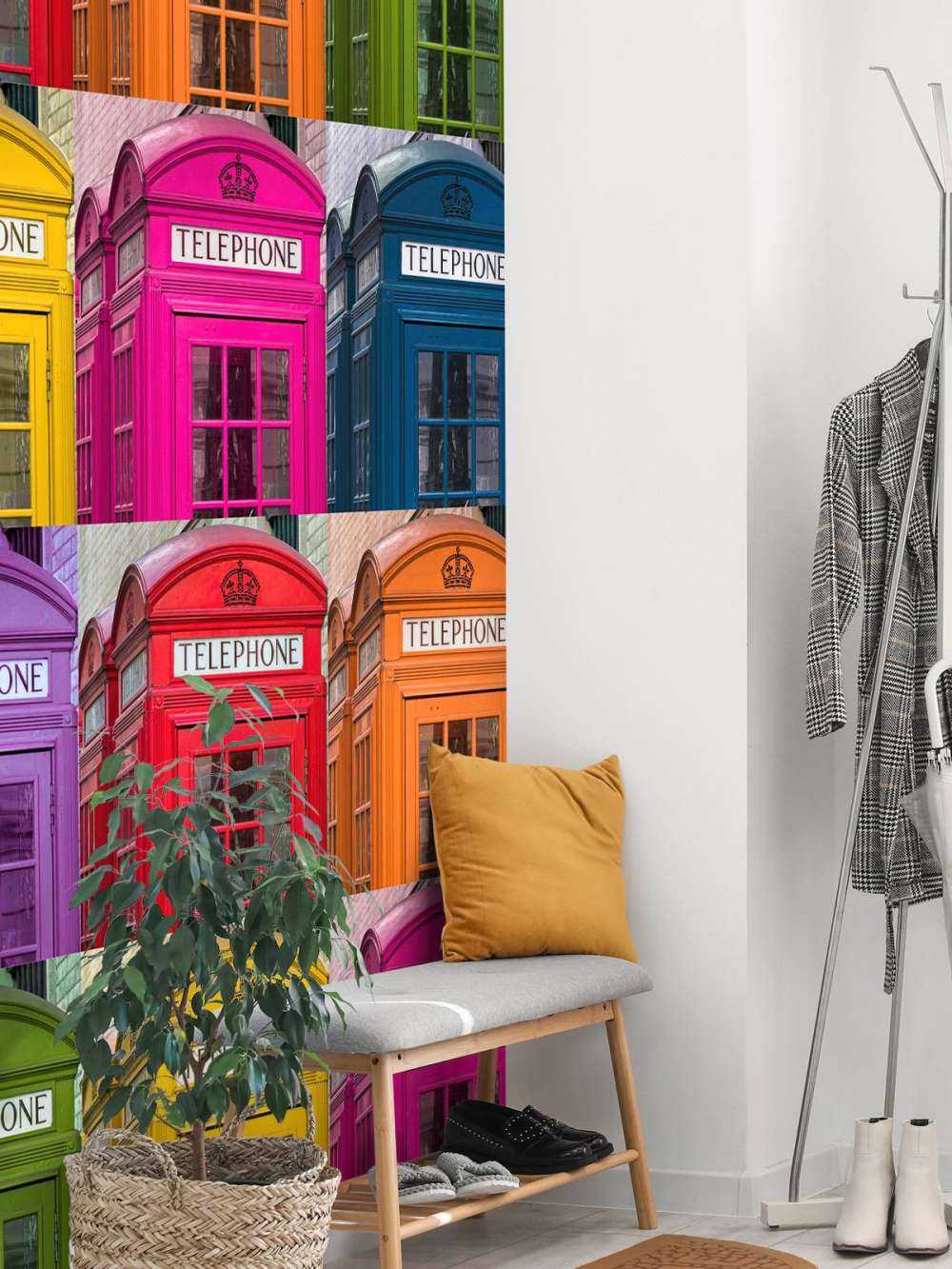 Multicolored Telephone Box