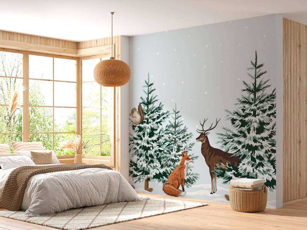 Radość mieszkańców zimowego lasu