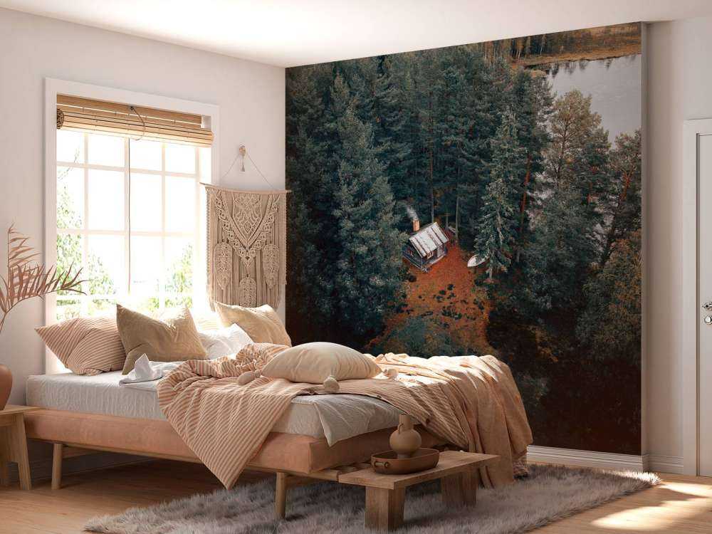 Domek otoczony lasem i jeziorami