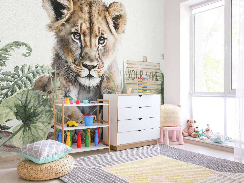 Młody lew w dżungli