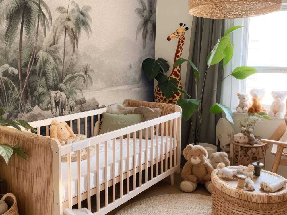 Krajobraz dżungli ze zwierzętami