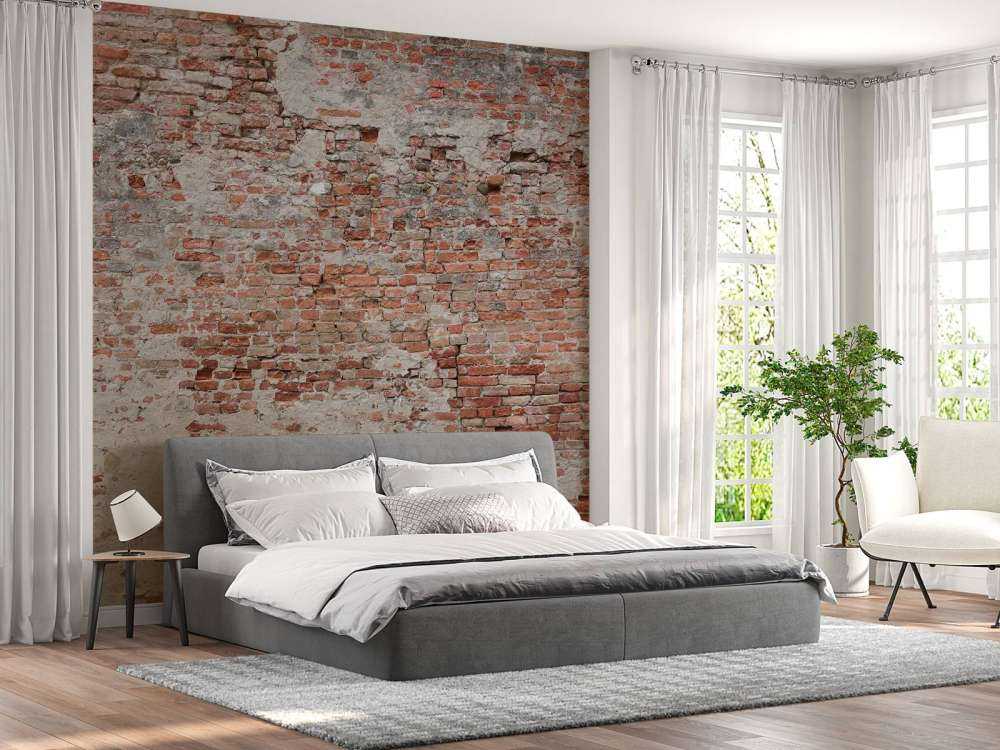 Krusząca się ściana z cegieł