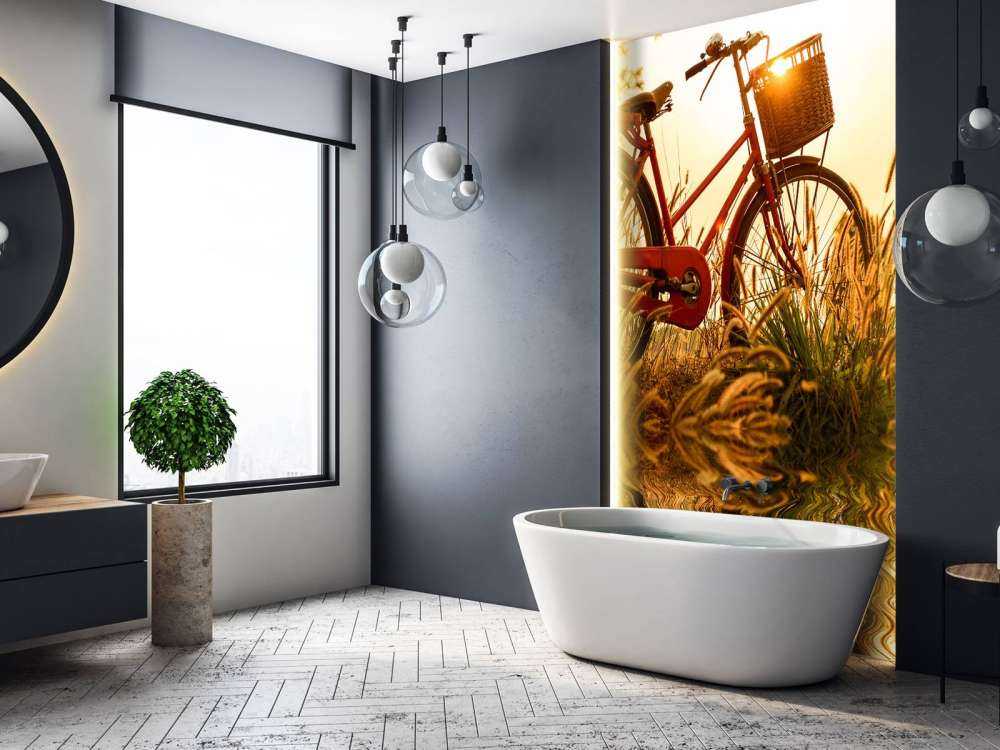 Rower na zachodzie słońca