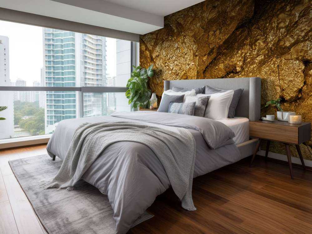 Zbliżenie na złoty kamień