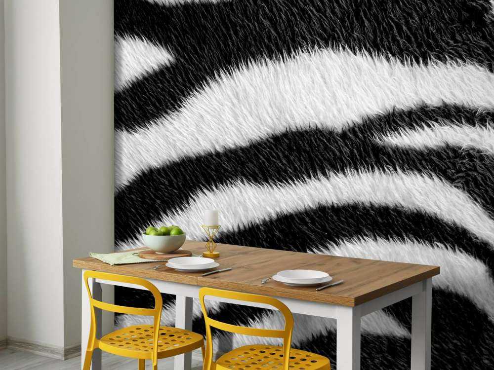 Sierść zebry z bliska