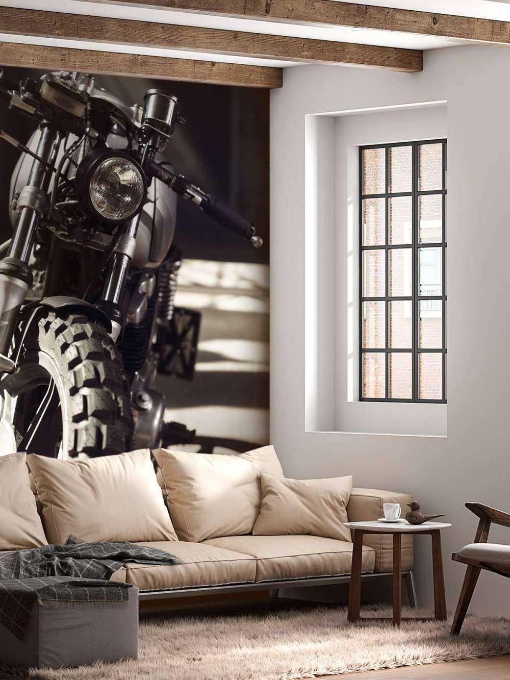 Motocykl z widokiem z przodu