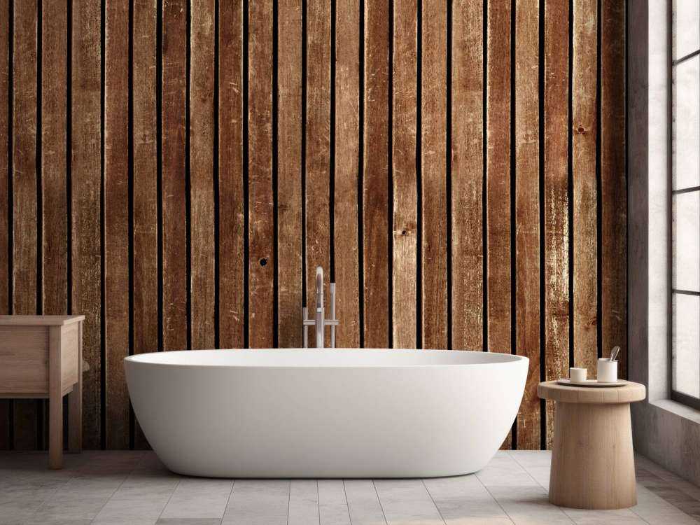 Ciemne pionowe drewniane deski 