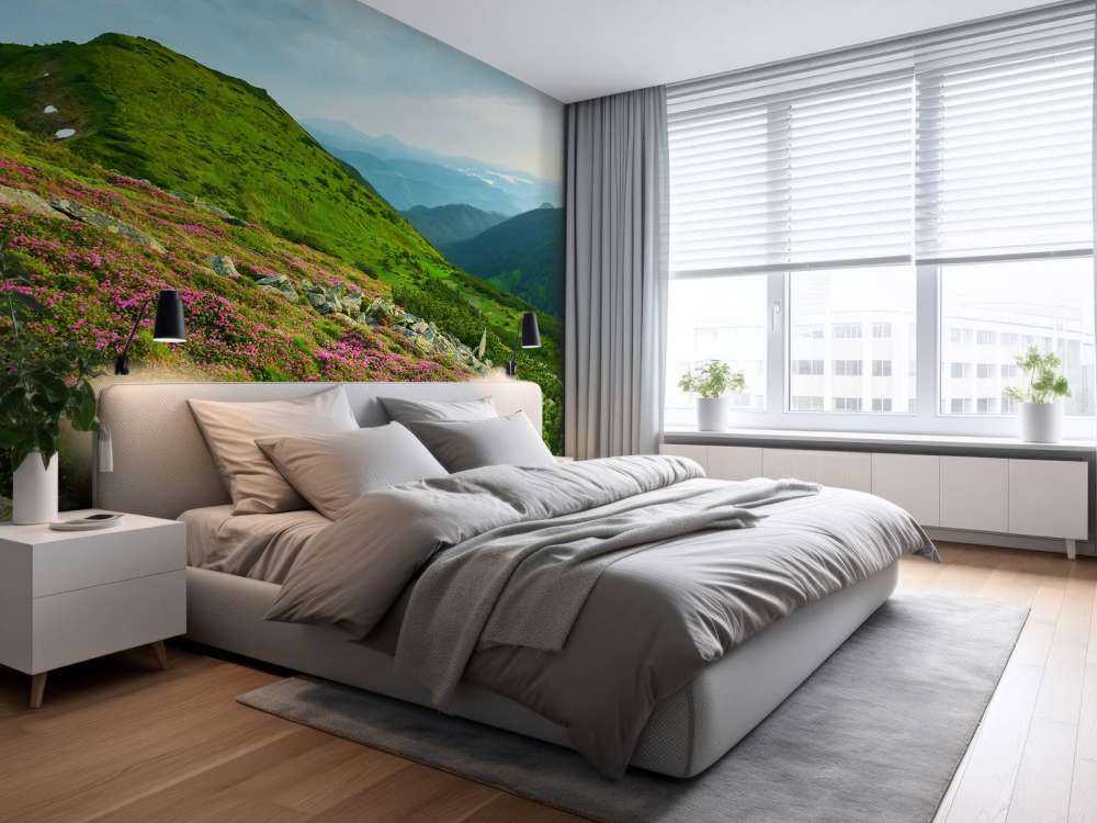 Rododendrony w górach.