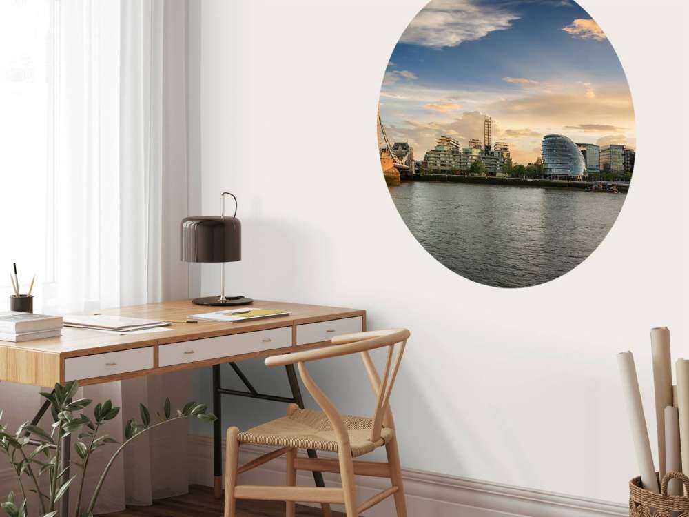 Skyline London z mostem Tower Bridge