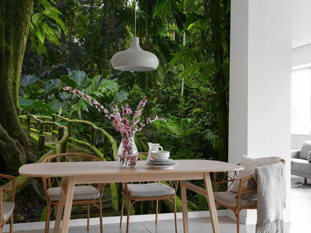 Wąski mostek w dżungli