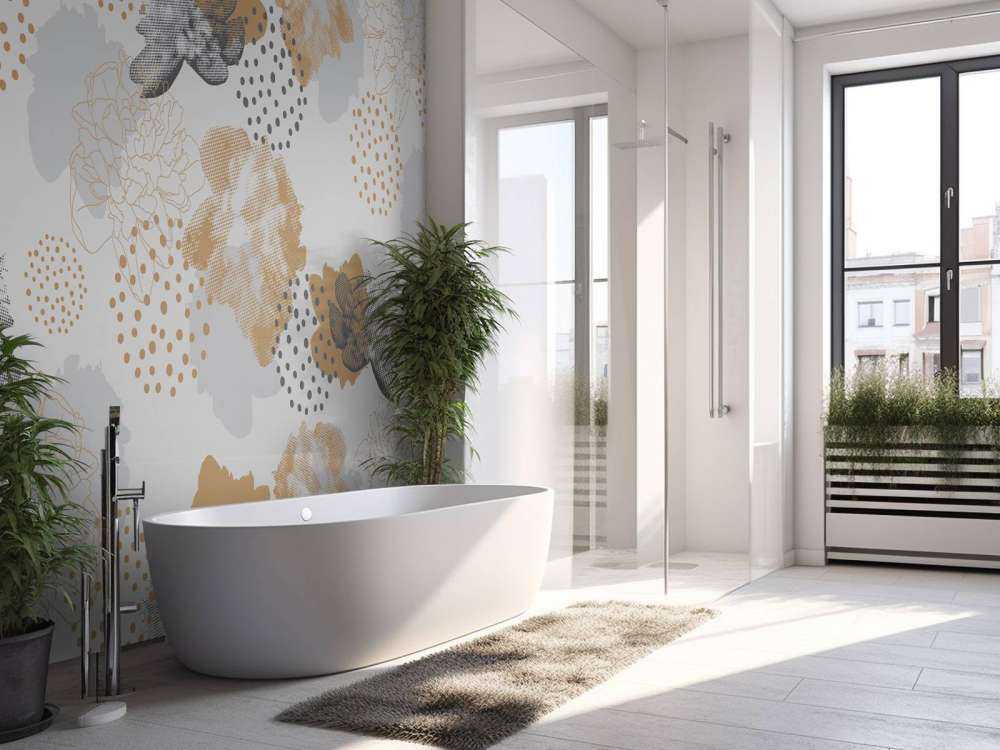 Szary wzór kwiatowy