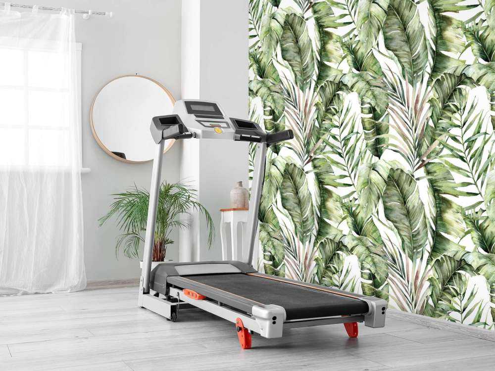 Wzór zielonych liści palmy