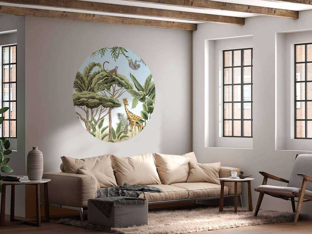 Wzór z zwierzętami z dżungli