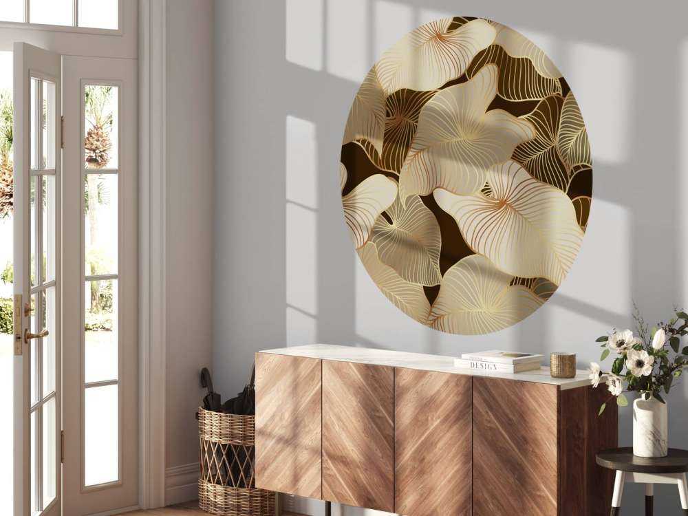 Brązowe liście tropikalne