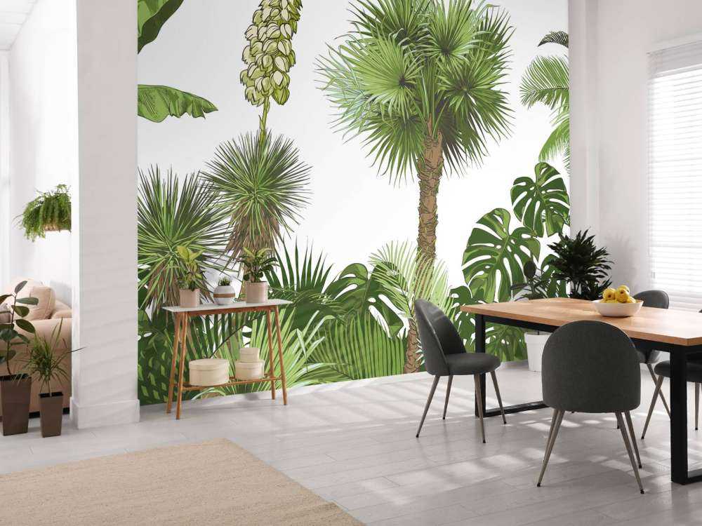 Zielone rośliny tropikalne