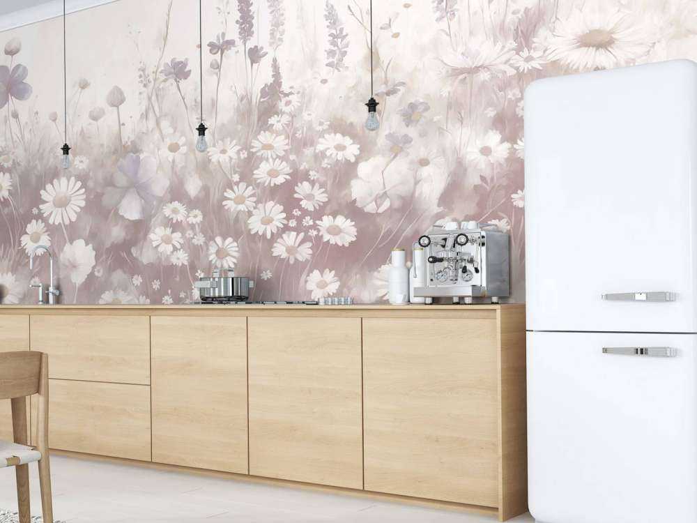 Zielona zieleń lata stonowany róż