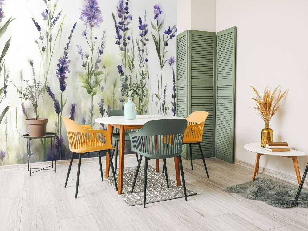 Lawendowa Polana Bezszwowy Stonowany Liliowy