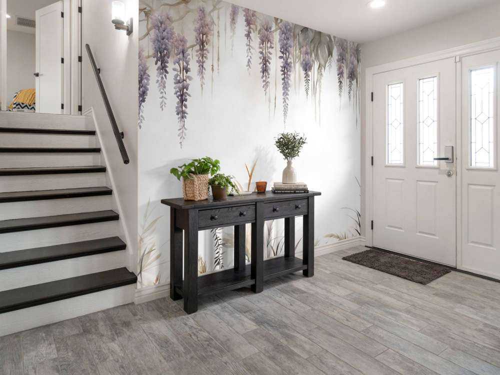 Wisteria i trawy polne beżowe