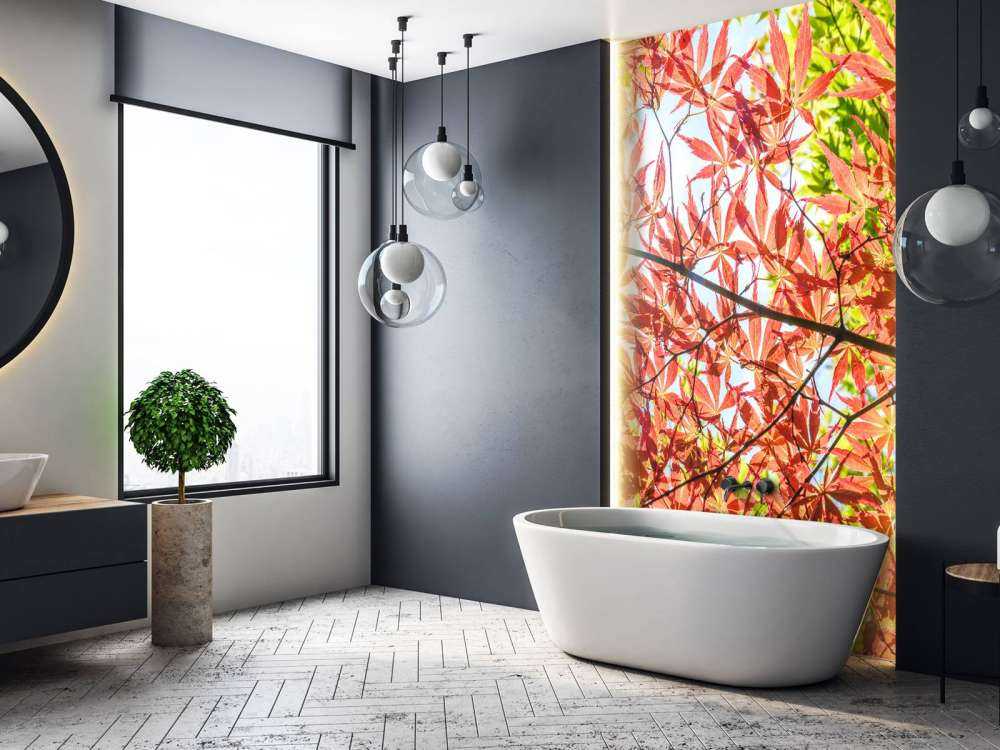 Czerwone jesienne liście