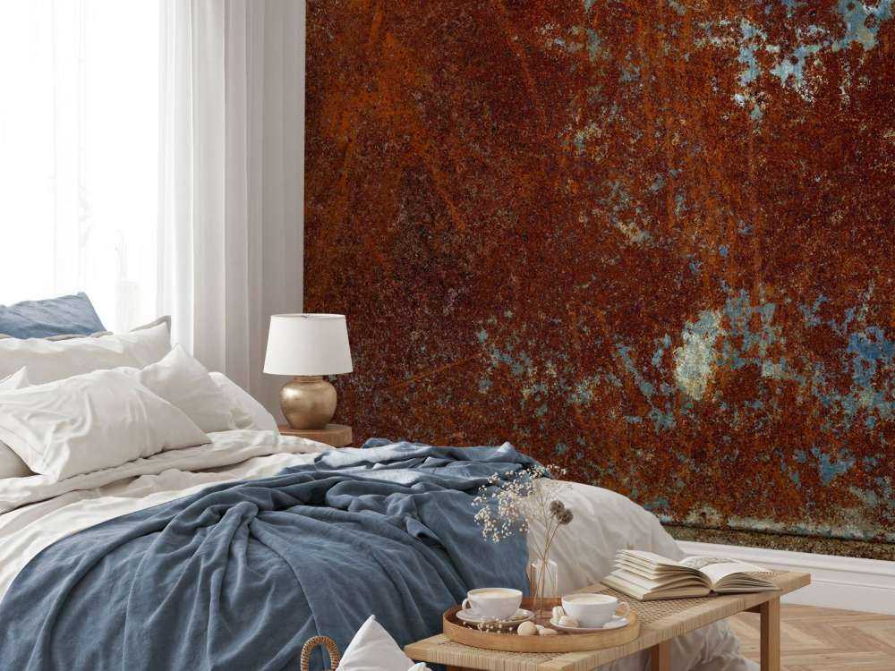 Zardzewiała konstrukcja metalowa