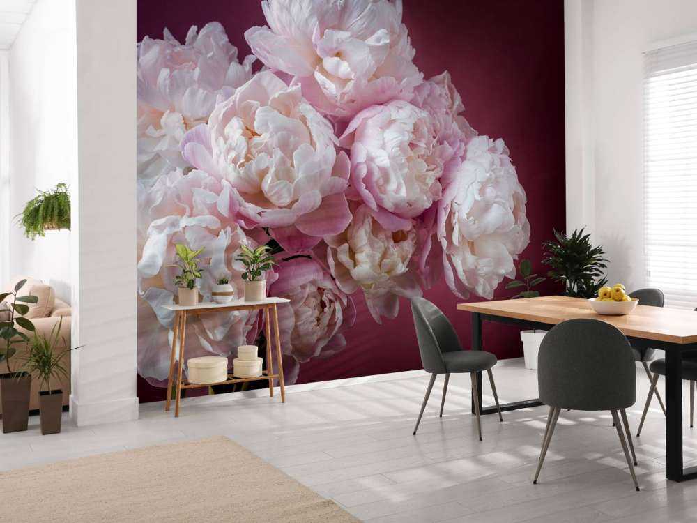 Pęczek różowych piwonii