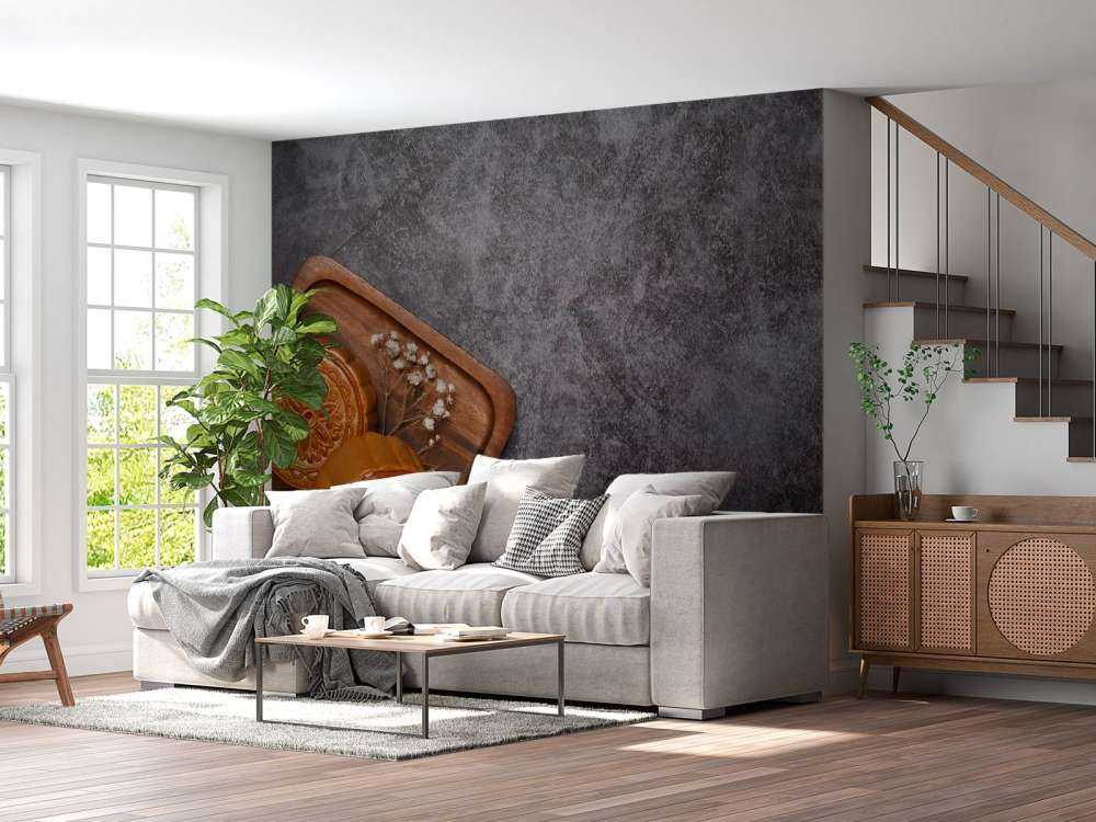 Ciastka księżycowe na czarnym blacie