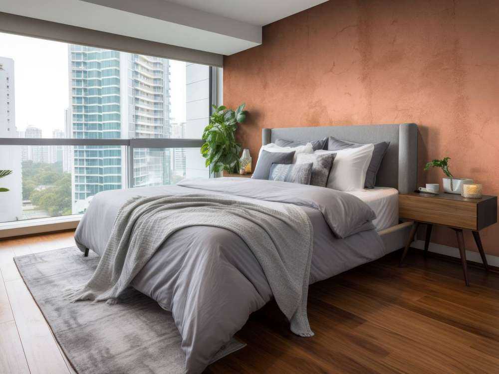 Beton kolorze terakoty