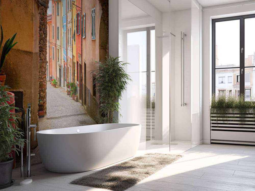 Włoska ulica z łukiem