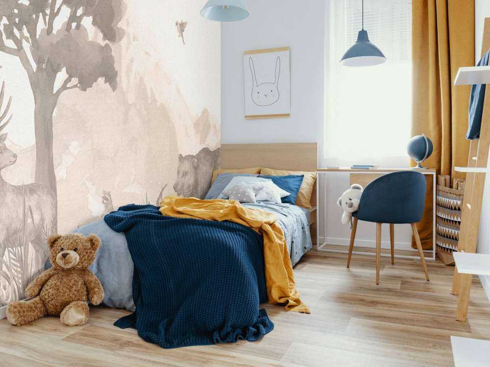 Zwierzęta leśne w kolorze taupe