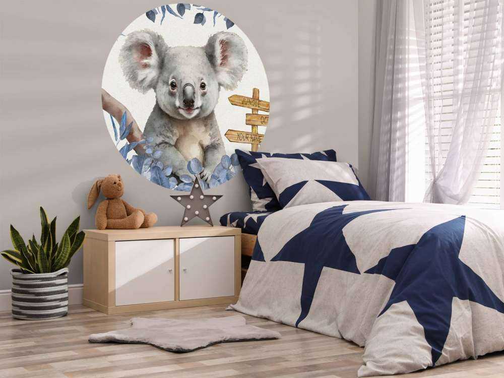 Dziecko koala w dżungli niebieskie