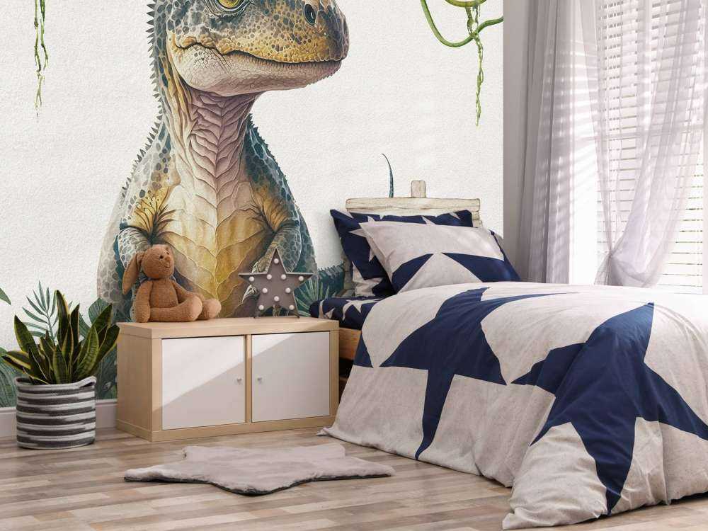 Młody t-rex w dżungli