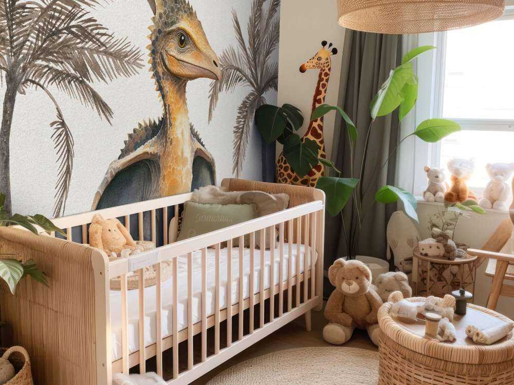 Młody pteranodon w taupe dżungli