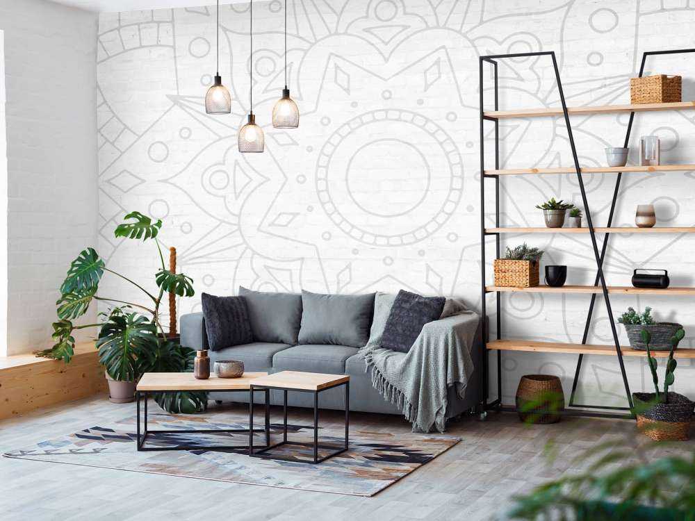 Geometryczna szara mandala