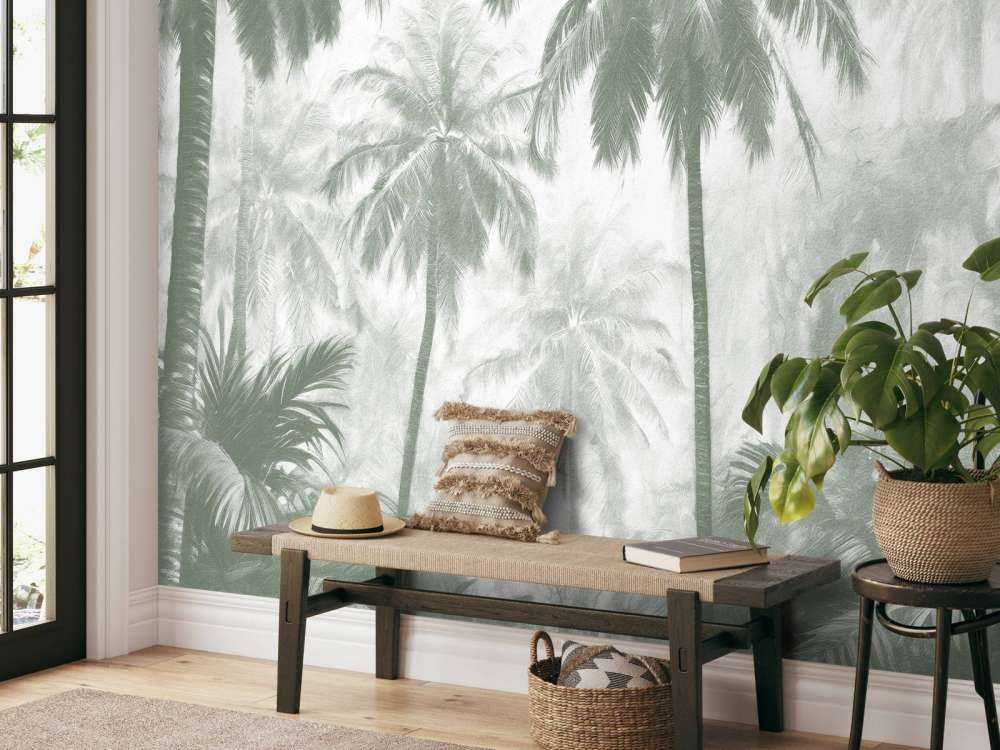 Mglisty Las Palmowy, zielony