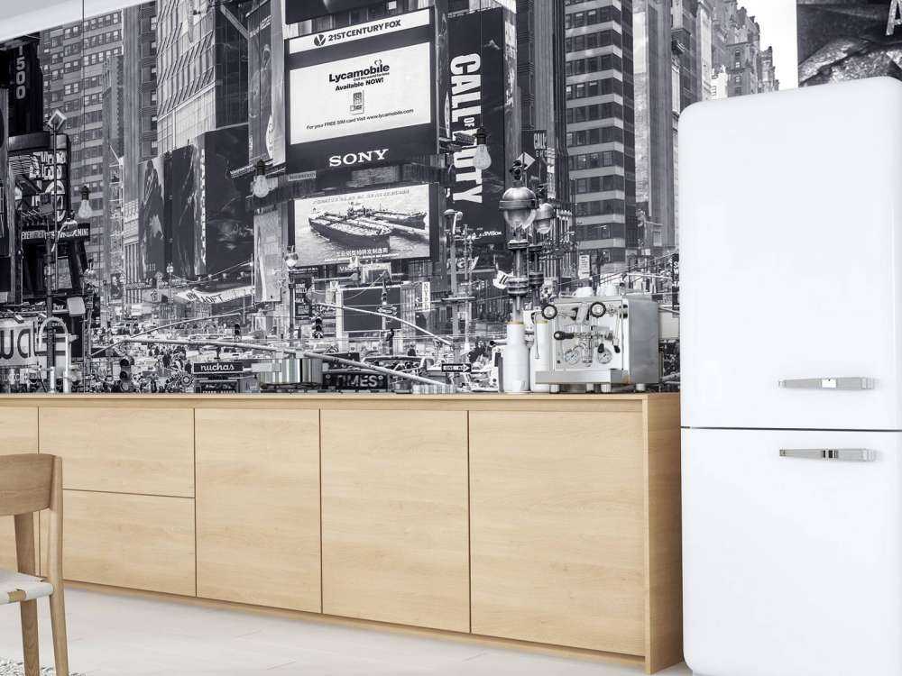 Commuters on busy Broadway in Ney York City near Times Square