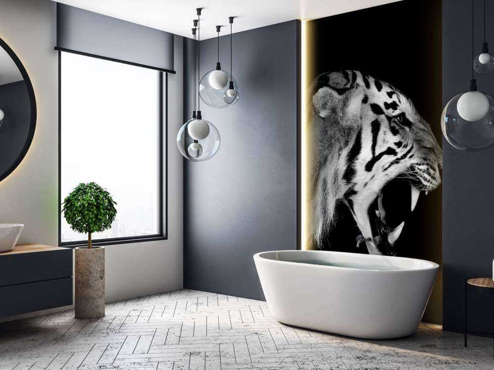 Ryczący tygrys czarny