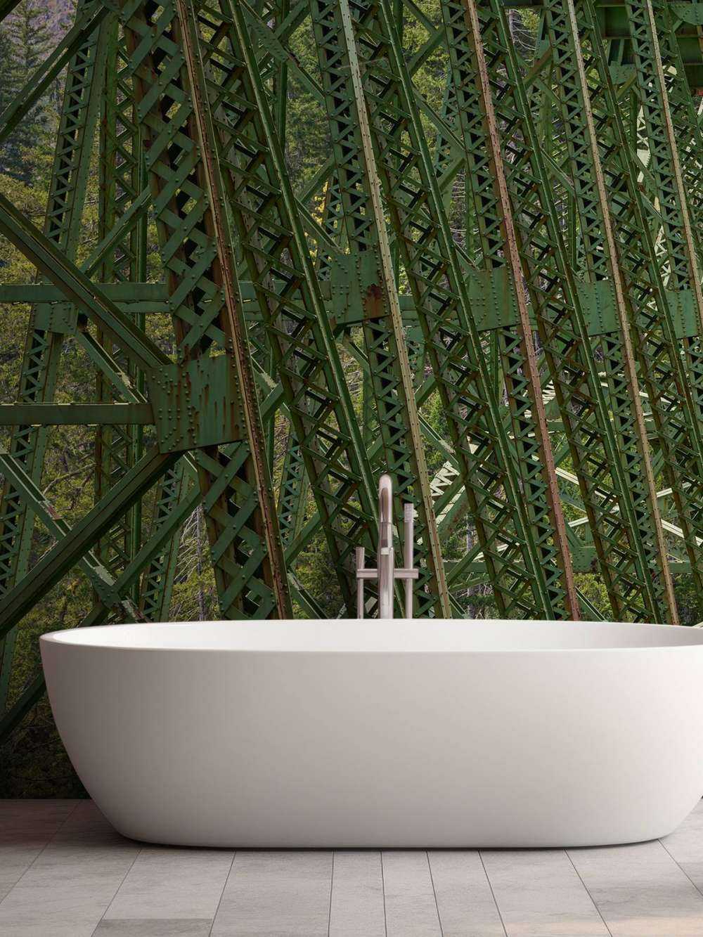 Stary most kolejowy o konstrukcji stalowej