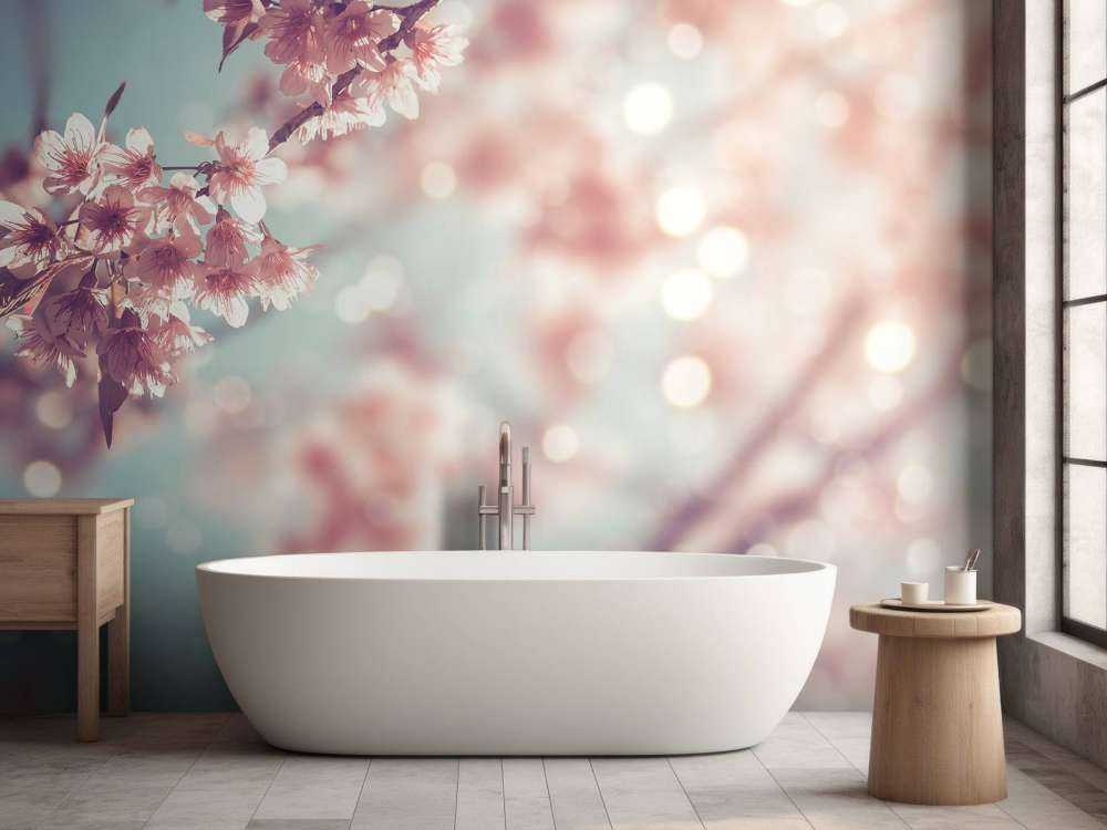 Zbliżenie na kwitnącą gałąź 