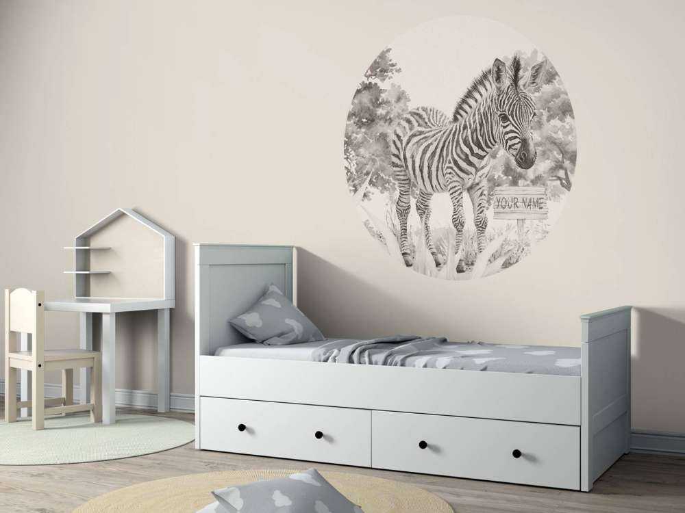 Młoda zebra na wolności beżowy