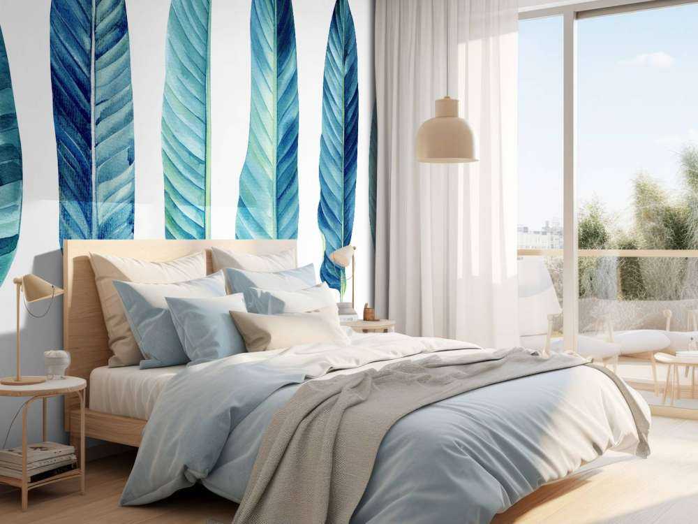 Tropikalne liście na białym tle